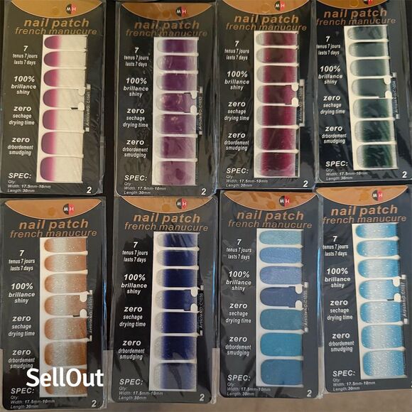 MH Other - MH French Manucure Manicure Nail Patch 8 Sets Multicolor